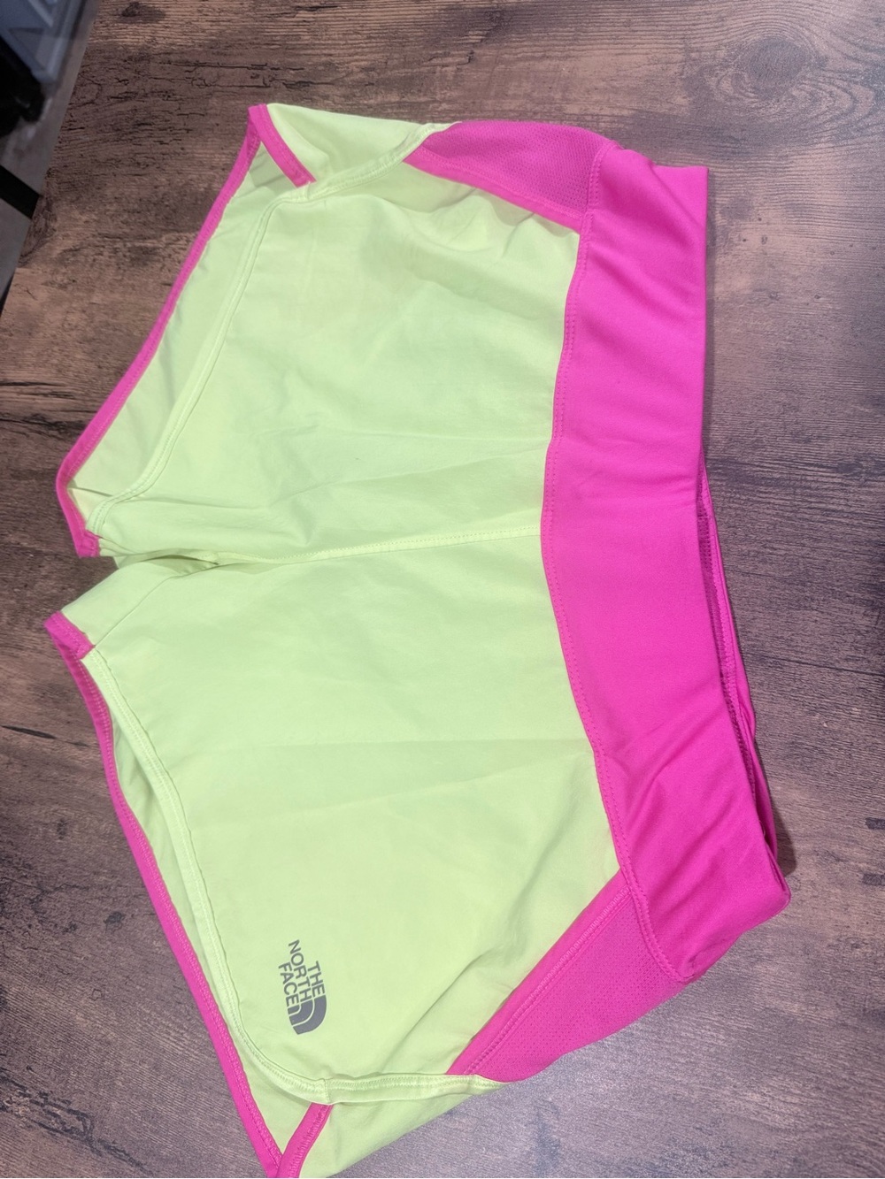 The North Face Women's Neon Lime & Hot Pink Athletic Shorts